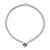 Amethyst (9 ct. t.w.) & White Topaz Accent (3/8 ct. t.w.) Weave Link 18" Collar Necklace in Sterling Silver