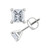 Princess-Cut Diamond Stud Earrings (1/3 ct. t.w.) in 14k White Gold