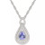 Ruby (1-1/4 ct. t.w.) & Diamond (1/4 ct. t.w.) 18" Pendant Necklace in 14k White Gold (Also available in Tanzanite, Emerald and Sapphire)