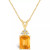 Citrine (2-1/4 ct. t.w.) and Diamond (1/10 ct. t.w.) Pendant Necklace in 14K White Gold or 14k Yellow Gold