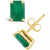 Ruby (1-3/8 ct. t.w.) Stud Earrings in 14k Yellow Gold (Also in Emerald)