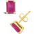 Ruby (1-3/8 ct. t.w.) Stud Earrings in 14k Yellow Gold (Also in Emerald)