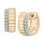 Diamond Edge Small Huggie Hoop Earrings (1/6 ct. t.w.) in 14k Gold-Plated Sterling Silver, Created for Macy's