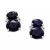 Sapphire (7 ct. t.w.) & White Sapphire (3/8 ct. t.w.) Stud Earrings in Sterling Silver (Also available in Ruby & Emerald)