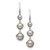 Graduated Cultured Freshwater Pearl 5-8mm Drop Earrings in Sterling Silver