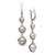 Graduated Cultured Freshwater Pearl 5-8mm Drop Earrings in Sterling Silver