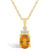 Citrine (1-1/5 Ct. T.W.) and Diamond (1/10 Ct. T.W.) Pendant Necklace in 14K Yellow Gold