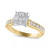 Diamond Cluster Engagement Ring (1 ct. t.w.) in 14k White or Yellow Gold