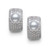 Cultured Freshwater Pearl 6-6.5mm and Cubic Zirconia Huggie Earrings in Sterling Silver