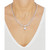 Cubic Zirconia Fancy 18" Collar Necklace in Sterling Silver