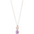 Pink Amethyst (1-3/8 ct. t.w.) & Diamond (1/20 ct. t.w.) Swirl 18" Pendant Necklace in 14k Rose Gold