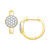 Diamond Pavé Cluster Small Huggie Hoop Earrings (1/4 ct. t.w.) in 14k Gold
