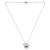 Cubic Zirconia Love Motif Mini Charms 18" Pendant Necklace in Sterling Silver, Created for Macy's