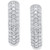 Lab Grown Diamond Pavé Small Hoop Earrings (1 ct. t.w.) in Sterling Silver
