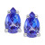 Tanzanite Pear-Shape Stud Earrings (3/8 ct. t.w.) in 14k White Gold (Also in Emerald, Ruby & Sapphire)