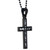 Men's Diamond Accent Camo Carbon Fiber 24" Cross Pendant Necklace in Black Ion-Plated Stainless Steel