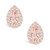 Morganite (1-3/8 ct. t.w.) and Diamond (1/3 ct. t.w.) Halo Stud Earrings in 14K Rose Gold