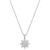 Diamond Snowflake Cluster 18" Pendant Necklace (1/3 ct. t.w.) in Sterling Silver