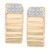 Diamond Cluster Textured Small Huggie Hoop Earrings (1/10 ct. t.w.) in 14k Gold-Plated Sterling Silver, Created for Macy's