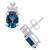 London Topaz (3-1/5 ct. t.w.) and Diamond (1/5 ct. t.w.) Stud Earrings in 14K White Gold