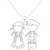 Diamond Girl & Boy 18" Pendant Necklace (1/10 ct. t.w.) in Sterling Silver