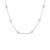 Mother-of-Pearl Station Collar Necklace in Sterling Silver, 17" + 1" extender