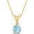 Aquamarine (1/2 ct. t.w.) and Diamond Accent Pendant Necklace in 14K Yellow Gold or 14K White Gold