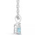 Aquamarine (1/2 ct. t.w.) and Diamond Accent Pendant Necklace in 14K Yellow Gold or 14K White Gold
