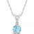 Aquamarine (1/2 ct. t.w.) and Diamond Accent Pendant Necklace in 14K Yellow Gold or 14K White Gold