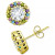 Cubic Zirconia Multicolor Halo Stud Earrings, Created for Macy's