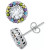 Cubic Zirconia Multicolor Halo Stud Earrings, Created for Macy's