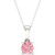 Lab-Created Pink Diamond Solitaire 18" Pendant Necklace (1/5 ct. t.w.) in Sterling Silver
