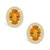 Citrine (2-3/8 ct. t.w.) and Diamond (3/8 ct. t.w.) Halo Stud Earrings in 14K Yellow Gold