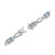 Aquamarine (3-1/3 ct. t.w.) & Diamond (1/20 ct. t.w.) Open Link Bracelet in Sterling Silver