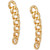 Curb Link Chain Ear Climbers in 10k Gold