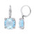 Blue Topaz (18 ct. t.w.), White Sapphire (1/5 ct. t.w.) and Diamond Accent Drop Earrings in 14k White Gold