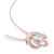 White Topaz Floral Swirl 18" Pendant Necklace (2-3/5 ct. t.w.) in 18k Rose Gold-Plated Sterling Silver