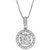 Diamond Cluster 18" Pendant Necklace (1/2 ct. t.w.) in 14k White Gold