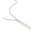 Cultured Freshwater Pearl (5-1/2 - 6mm) & White Topaz (1/5 ct. t.w.) Linear 18" Pendant Necklace in Sterling Silver