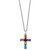 EFFY® Multi-Gemstone Cross 18" Pendant Necklace (5-1/10 ct. t.w.) in Sterling Silver