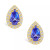 Tanzanite (1-3/4 Ct. t.w.) and Diamond (1/3 Ct. t.w.) Halo Stud Earrings