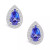 Tanzanite (1-3/4 Ct. t.w.) and Diamond (1/3 Ct. t.w.) Halo Stud Earrings
