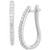 Diamond Oval Hoop Earrings (1/2 ct. t.w.) in Sterling Silver