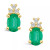 Emerald (2-3/8 Ct. t.w.) and Diamond (1/5 Ct. t.w.) Stud Earrings