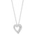Lab-Created Diamond Open Heart Pendant Necklace (1/3 ct. t.w.) in Sterling Silver, 16" + 2" extender