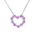 Women's Created Pink Sapphire (5/8 ct.t.w.) and Created White Sapphire (1/8 ct.t.w.) Heart Pendant Necklace in Sterling Silver