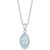 Blue Topaz Marquise 18" Pendant Necklace (1-1/5 ct. t.w.) in Sterling Silver