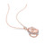 Morganite (9 3/4 ct. t.w.), White Sapphire (1/4 ct. t.w.) and Diamond (1/4 ct. t.w.) Vintage-Inspired Halo Necklace in 14k Rose Gold