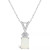 Opal (1/2 ct. t.w.) and Diamond Accent Pendant Necklace in 14K White Gold or 14K Yellow Gold