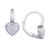Diamond 1/4 ct. t.w. Heart Leverback Earrings in Sterling Silver